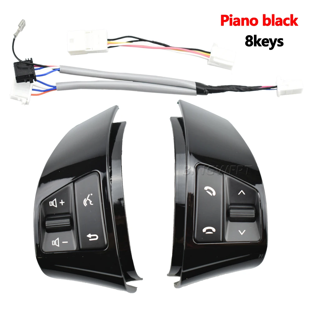 BlueBacklight Bluetooth Audio przełącznik regulacji głośności 8 klawiszy dla Hyundai Elantra HD 2008-2010 wielofunkcyjne przyciski na kierownicy