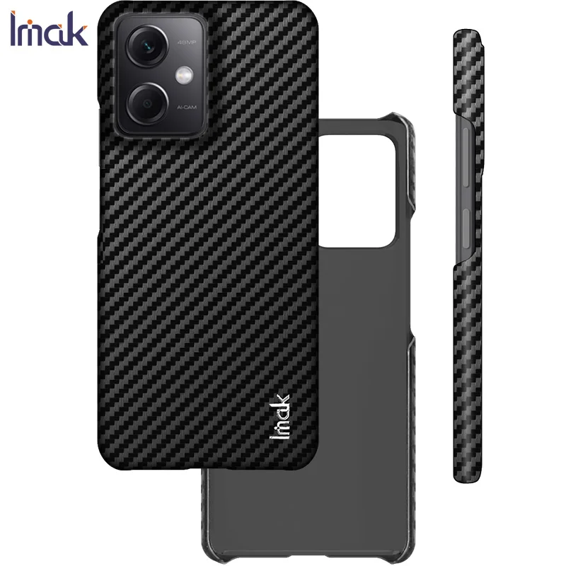 

For Poco X5 Pro F5 X 5 5G Back Panel IMAK Carbon Fiber Pattern Matte Hard Shell Xiaomi Poco F5 Pro Case Mi Poco F 5 Phone Cover