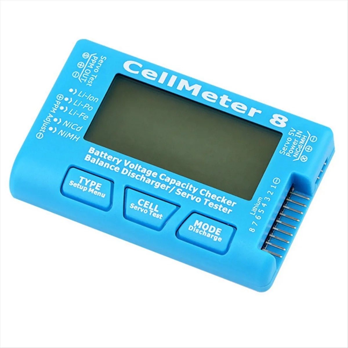 A64I CellMeter 8 AOK 8S Electric Display Servo Test Narrow Frequency Servo Tester Battery Discharger Aeromodelling Tester