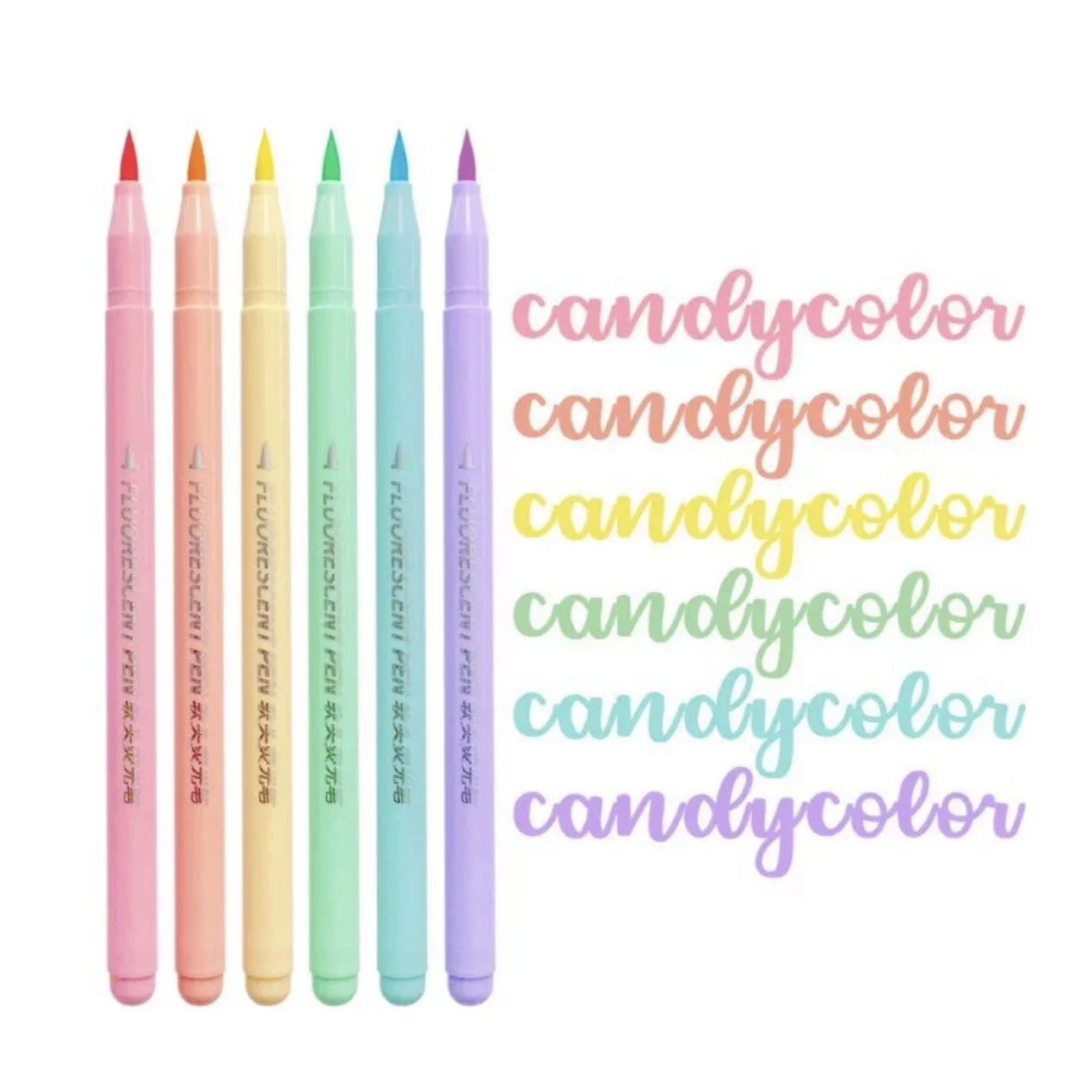 6pc Soft Brush Pen Set - Ideal for Highlighting, Calligraphy & Coloring - Perfect for Art Enthusiasts