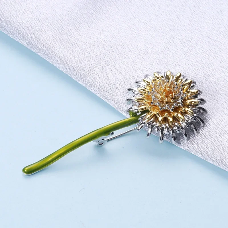 Dmari Women Brooch Gorgeous Lapel Pin Korean Fashion Style Specific Design Dandelion Flower Accessories Luxury Jewelry