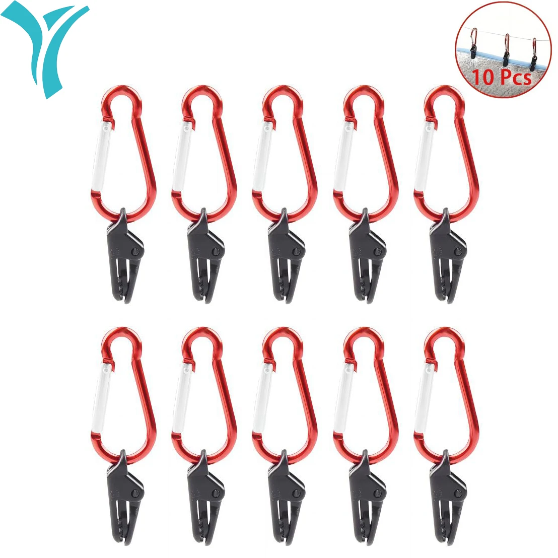 

(10 Pcs)Rope Hanger Ratchet Tie Down Strap With Reinforced Metal Gear Rope For Various Tie-Down Uses Perfect Camping Essentials