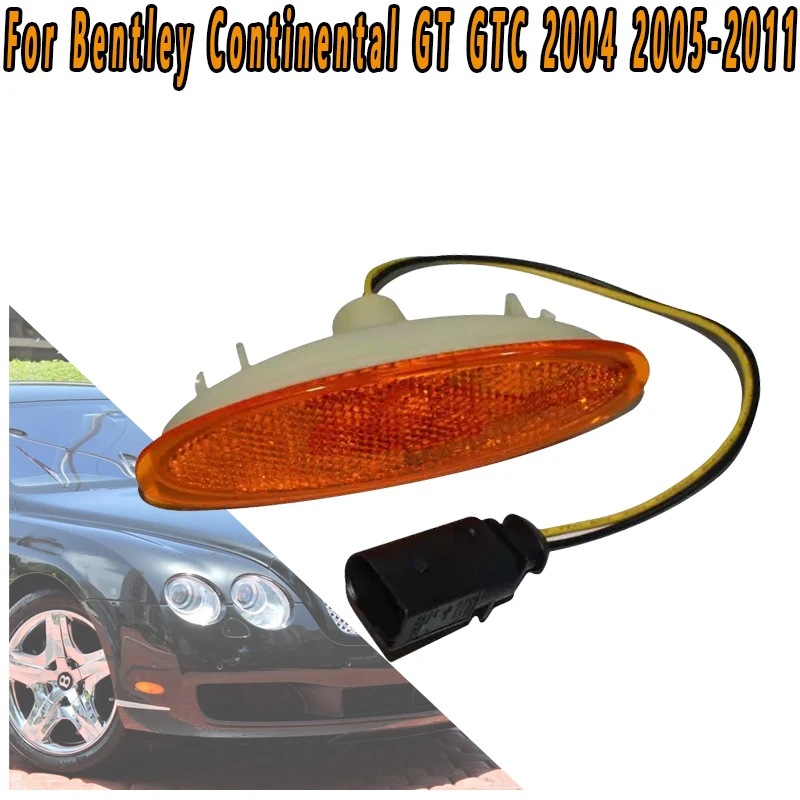 

For Bentley Flying Spur Continental GT 2009-2013 Car Front Bumper Light Side Sign Light Turn Flashing Light Accessory 3W0945072F