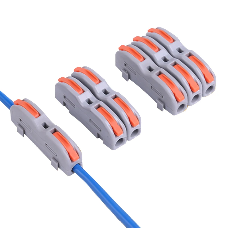 1/6/12 PCS 1 in Multiple Out Fast Electrical Connectors Universal Compact Splitter Wiring Cable Connector Push-in Terminal Block