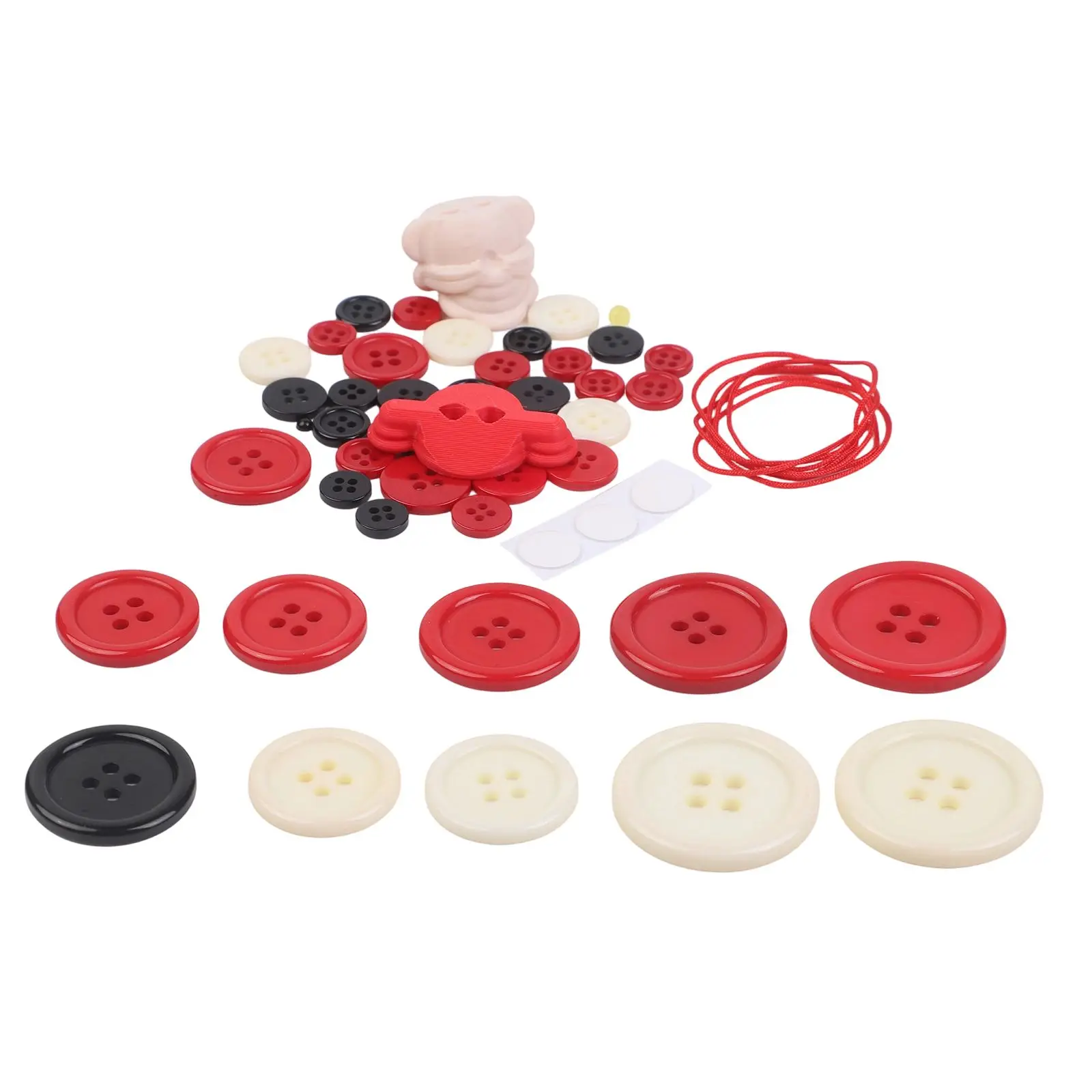 Festive Decorations DIY Button Craft Christmas Celebrations Creative Family Activity Kit Hanging Strings Santa Design