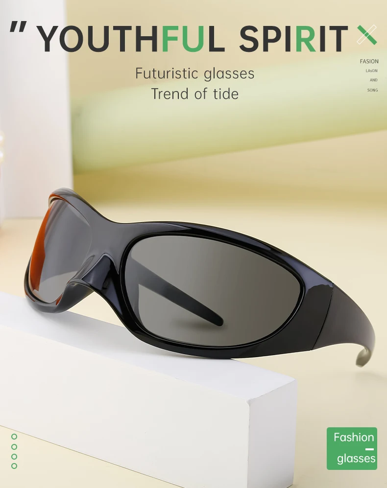 Y2K Punk Katzenaugen-Sonnenbrille für Damen und Herren 2026 Luxusmarke Trendige Sonnenbrillen Vintage Übergroße Steampunk-Brille Gafas De Sol – Detail 5