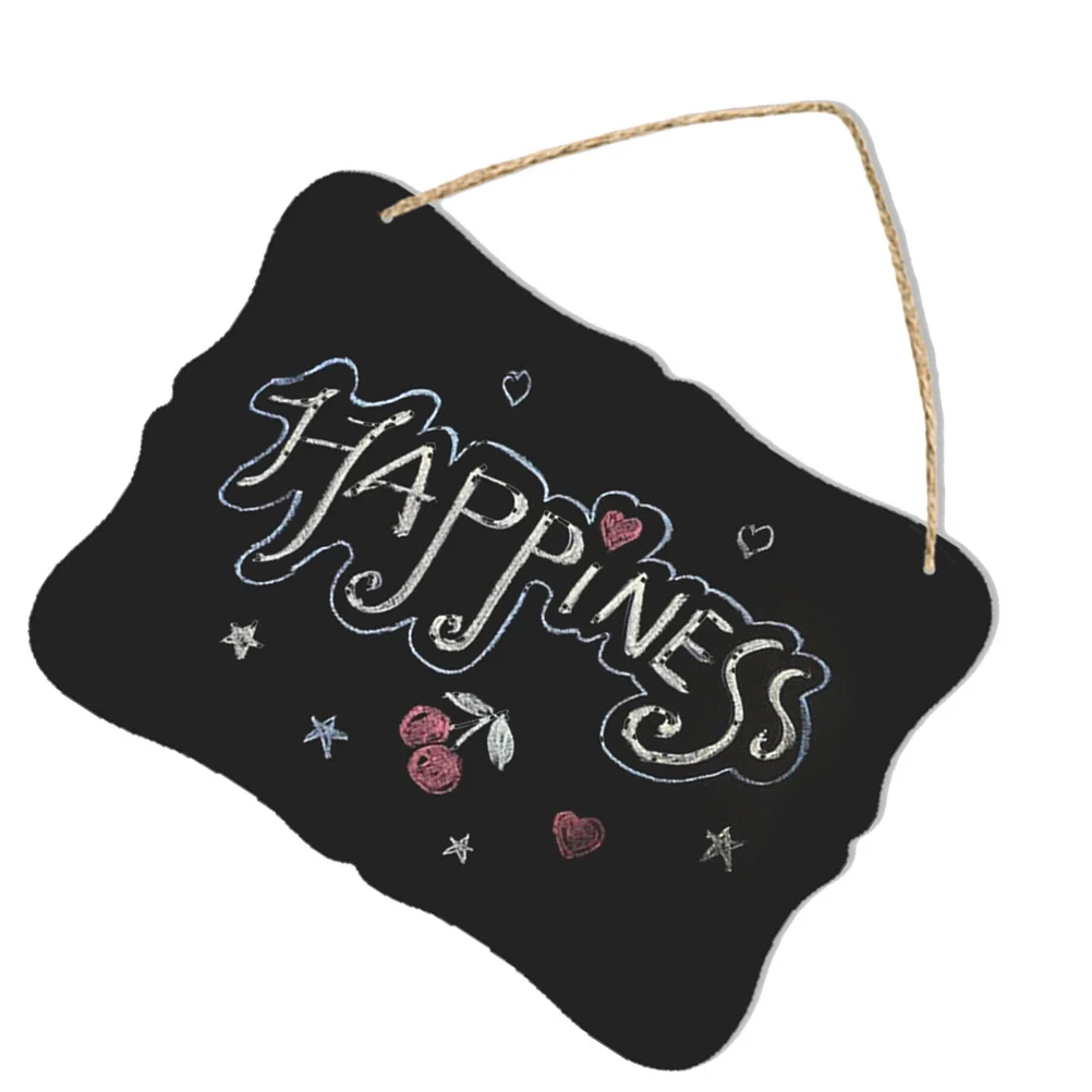 160207pcs Blackboard Decor Tags Reusable Mini Chalkboard Double-Sided Erasable Hanging Message Board For Wall Sign Display Craft