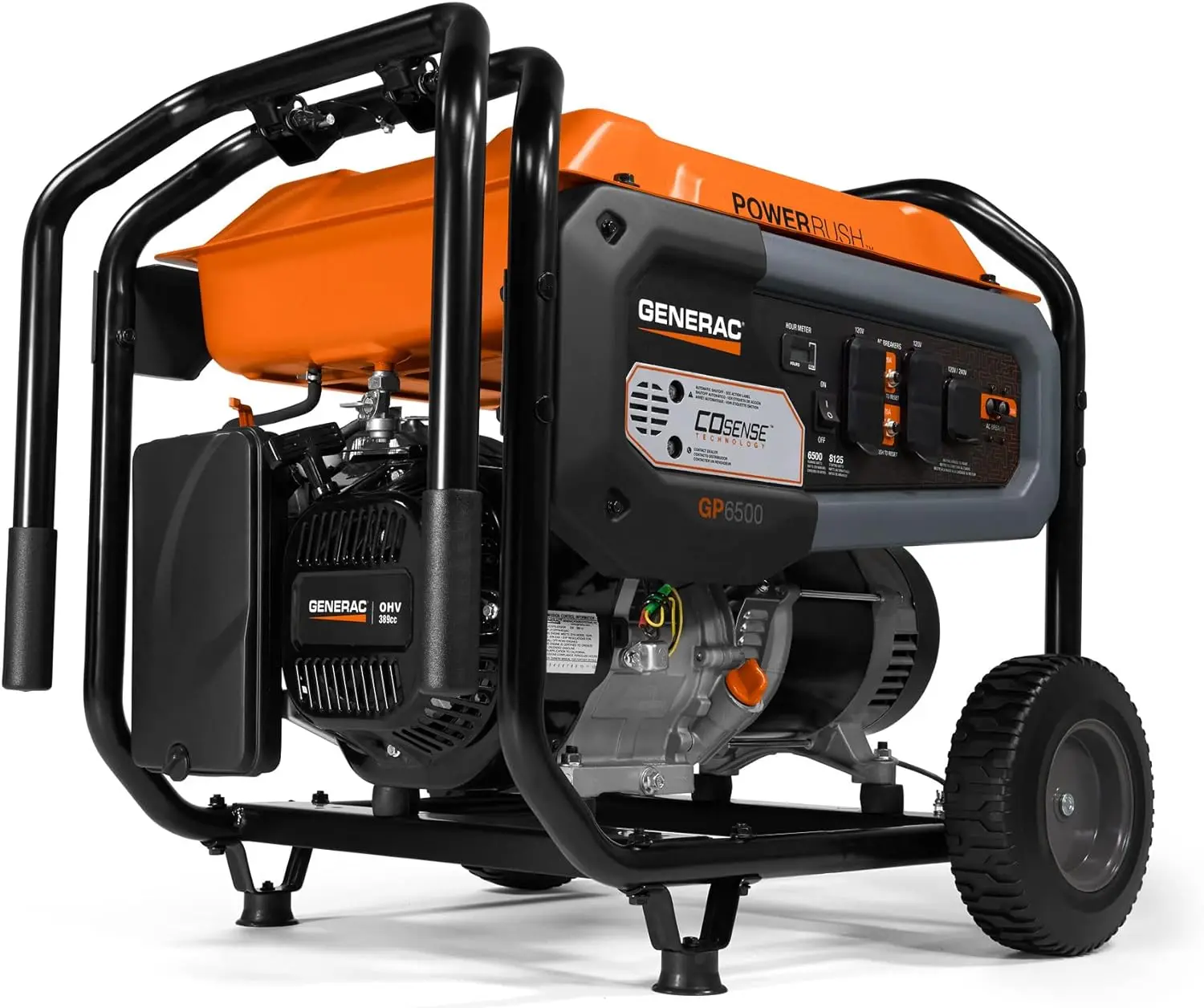 

Gas Powered Portable Generator with Cord COsense Technology Powerrush Advanced Technology Reliable Power for Emergencies