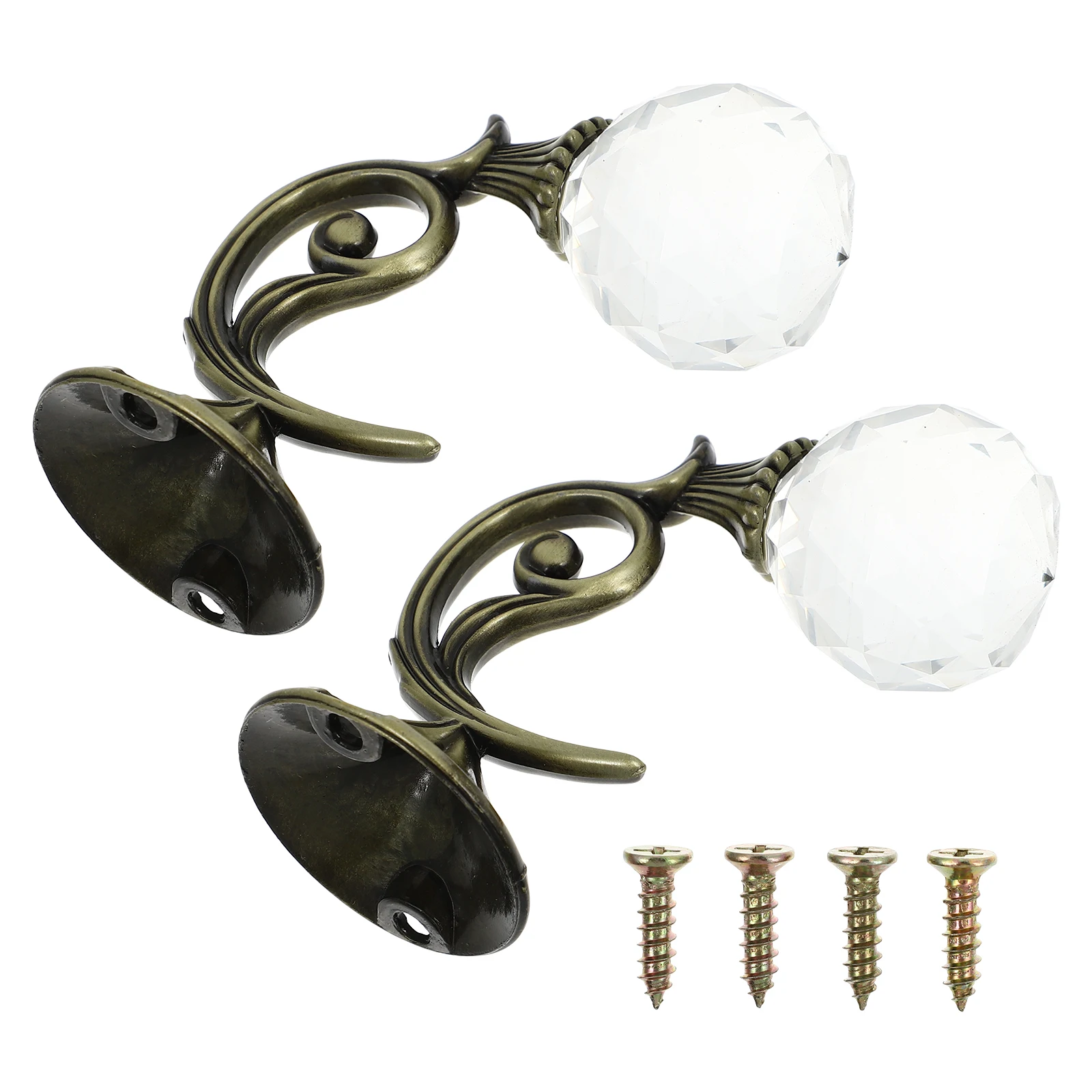 

Aluminum Alloy Wall Hook Curtains Mounted Tieback Wall-mounted Green Window Holder