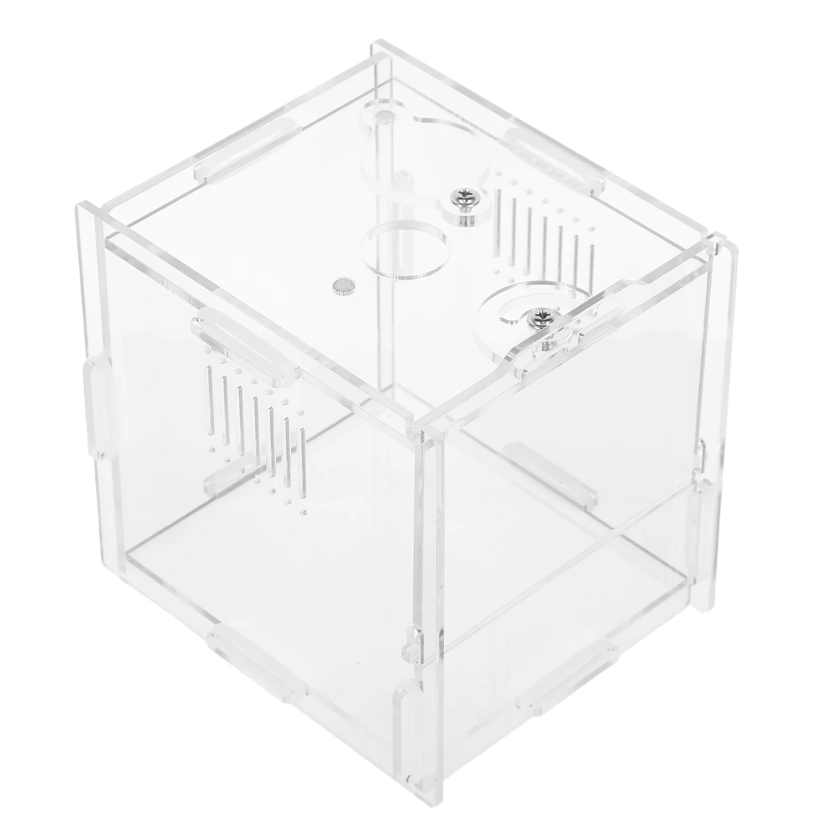 

Spider Breeding Box Acrylic Small Reptile Terrarium Cage 4.52x4.32x4.13inch Jumping Spider Enclosure Tarantula Reptile Habitat
