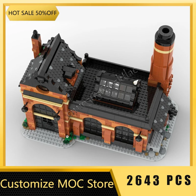 2643 قطعة MOC الإبداعية مدينة عرض الشارع وحدات مصنع الزجاج نموذج العمارة بنة الأطفال لعبة الطوب هدية الكريسماس