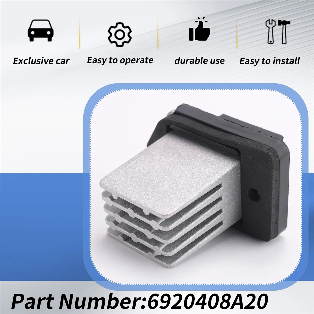 T88C カーヒーターブロワー抵抗器 フルオート A/C 2001+用 6920408 A20