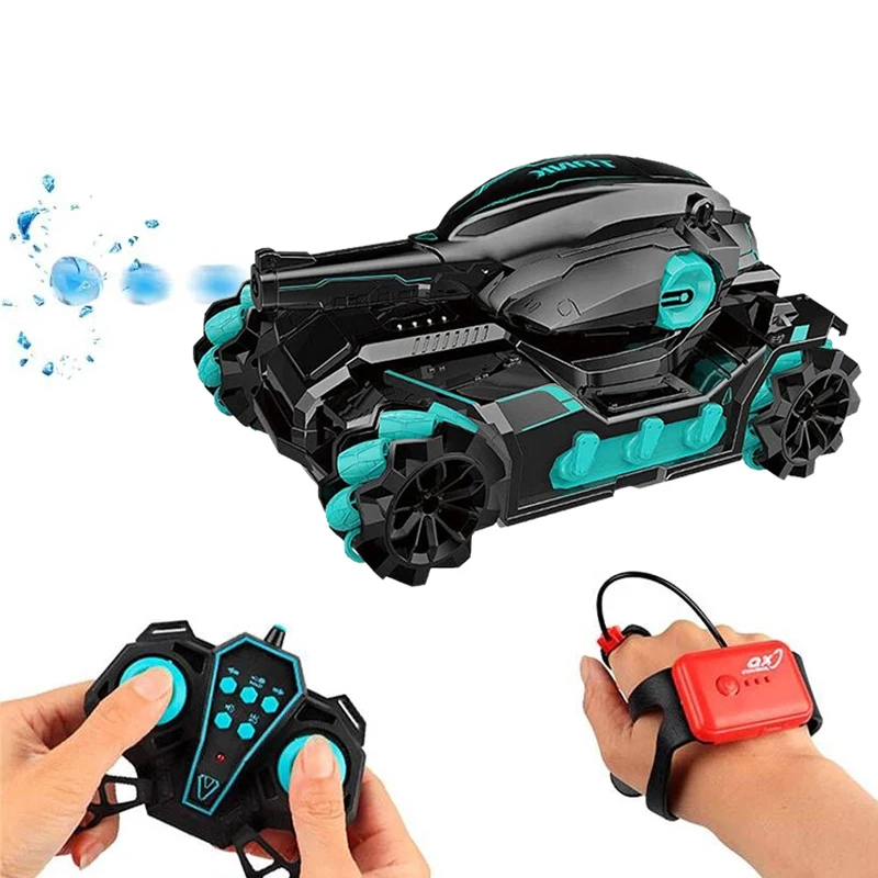 

Rc Tank Toy 2.4G Radio Controlled Car 4WD Crawler Water Bomb War Tank Control Gestures Multiplayer Tank RC Toy For Boy Kids Gift