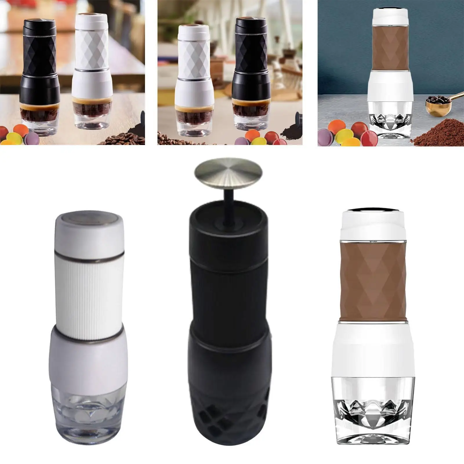 ماكينة صنع القهوة بالضغط اليدوي ماكينة صنع الشاي المحمولة لمحبي القهوة في المطبخ والتخييم