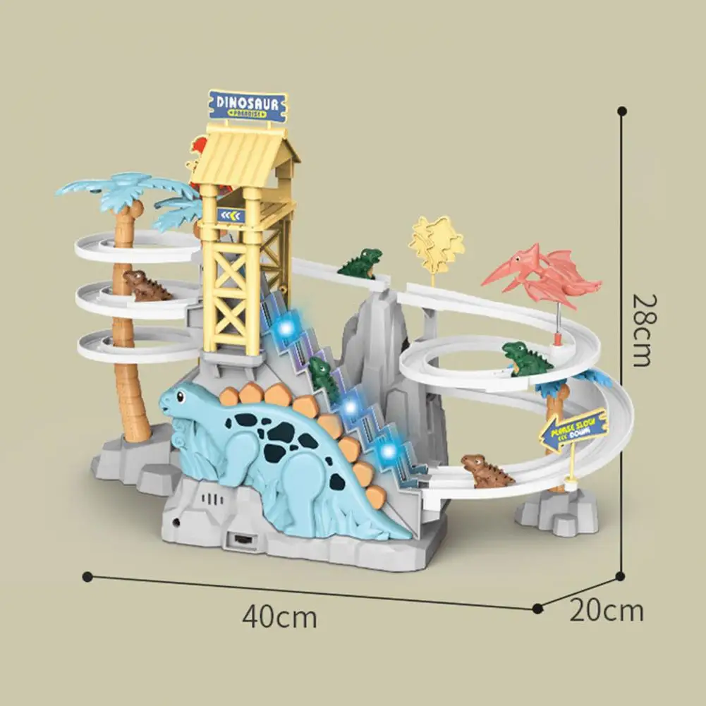 

DIY Assemble Electric Track Toy Fall Resistant Entertainment Safe Electric Climbing Stairs Tracks Slide Toy Set
