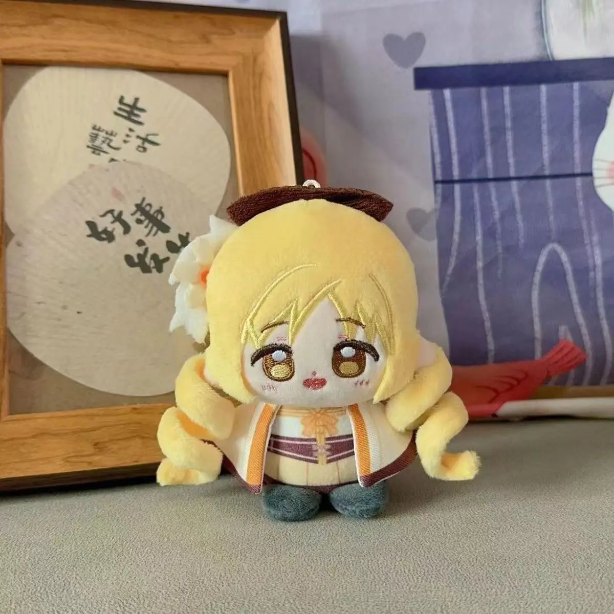 Puella Magi Madoka Magica Mami Tomoe Cute Figure Plush Stuffed Cotton Doll Backpack Pendant Boy Girl Toys Keychain Gift