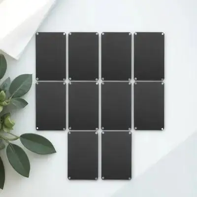 

10Pcs Aluminum Blank Sign Metal Name Plate Engraving Ready DIY Door Plate Small Name Sign for Office Home Garden Decor