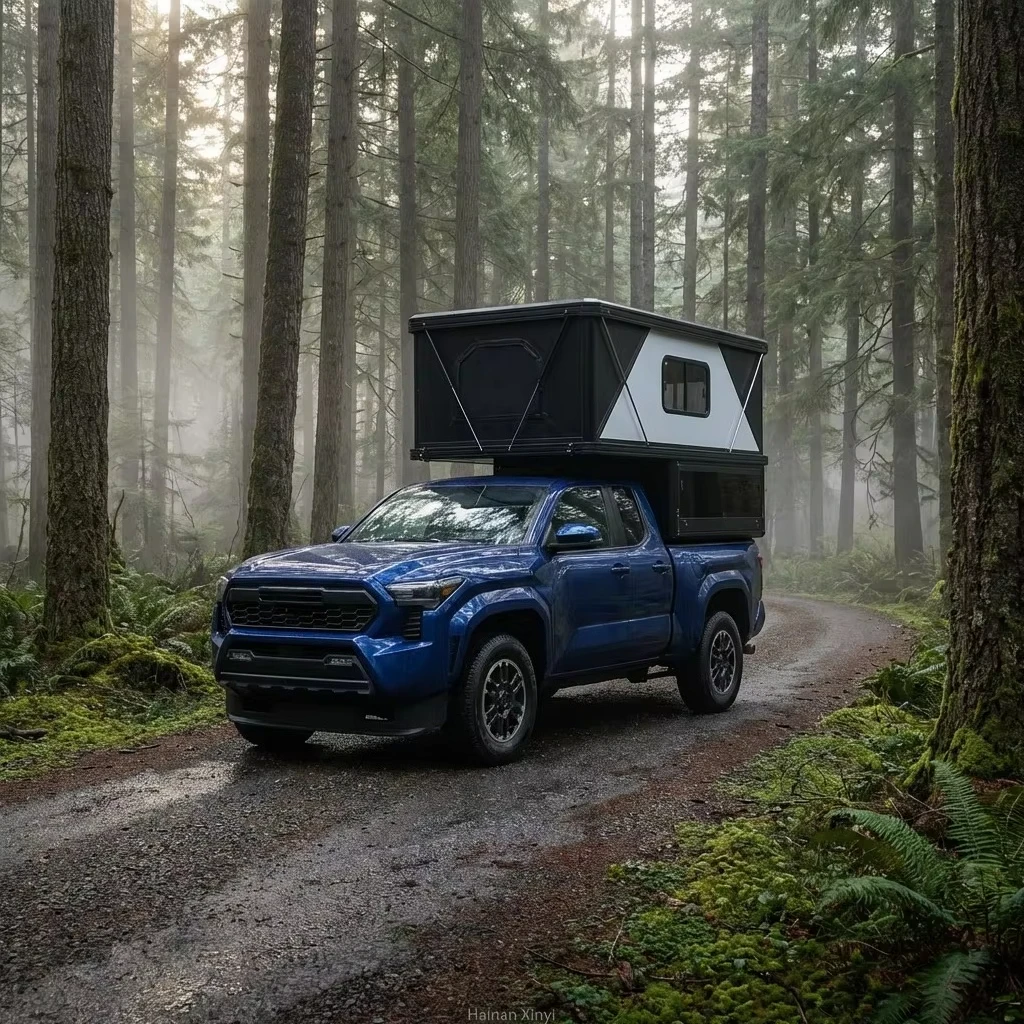 Truck Camper USA Standard Light Weight Pop up Tent Pick up Hard Top Camper Slide on Canopy Pickup Truck Camper