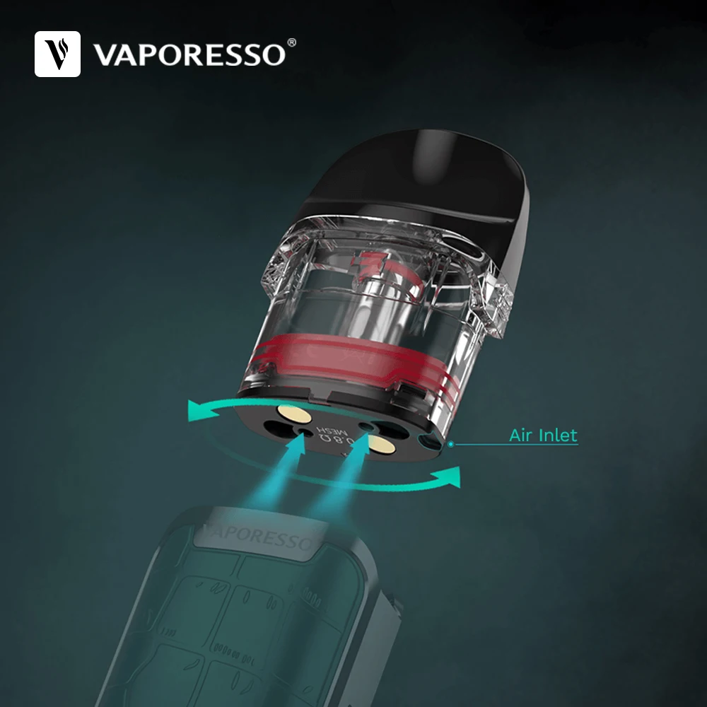 Cartuccia originale Vaporesso LUXE Q Pod 2ml 1.2ohm/0.8ohm Mesh Pod per Luxe Q/Luxe QS/Luxe Q2/Luxe Q2 SE vaporizzatore
