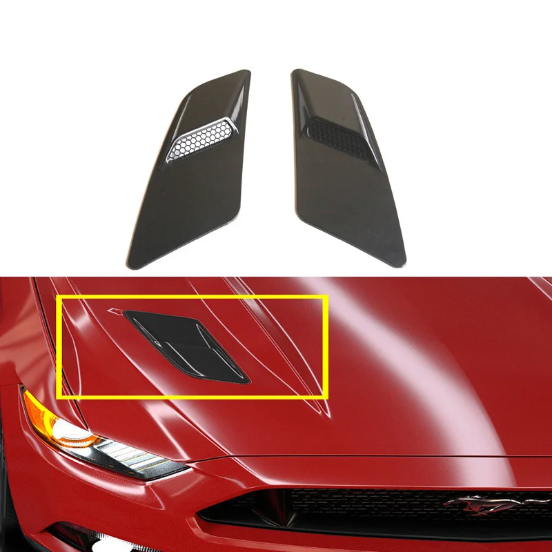 For Ford For Mustang 2015-2017 Front Hood Air Intake Trim Scoop Vent Guards