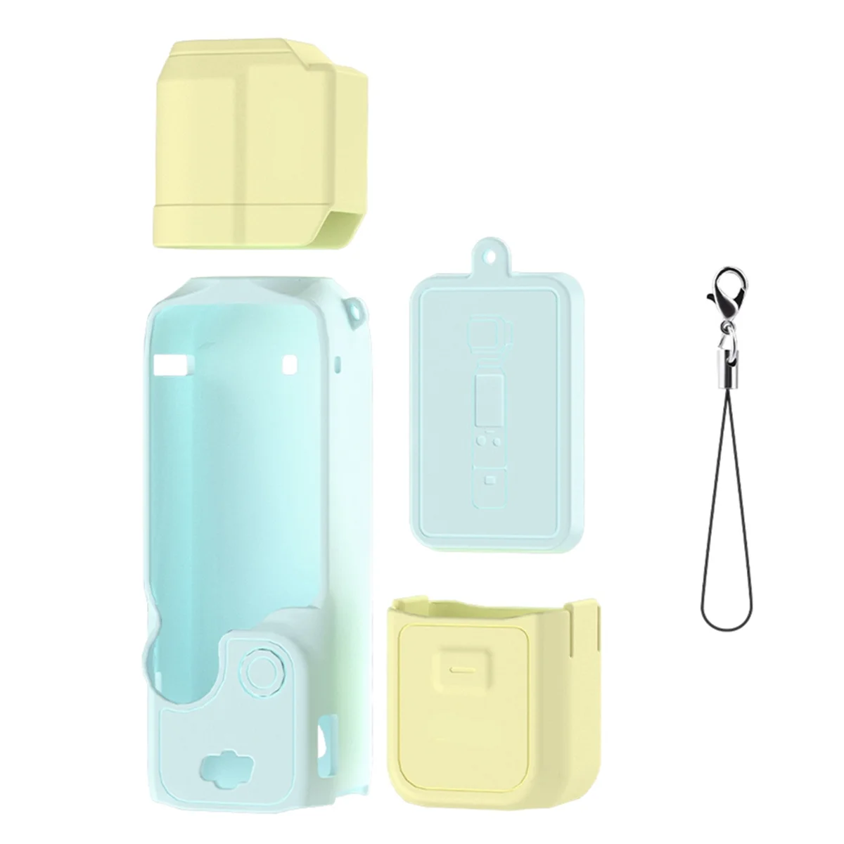 ABGISilicona cubierta protectora para DJI Osmo Pocket 3 mango funda suave antiarañazos Protector portátil carcasa Shell C