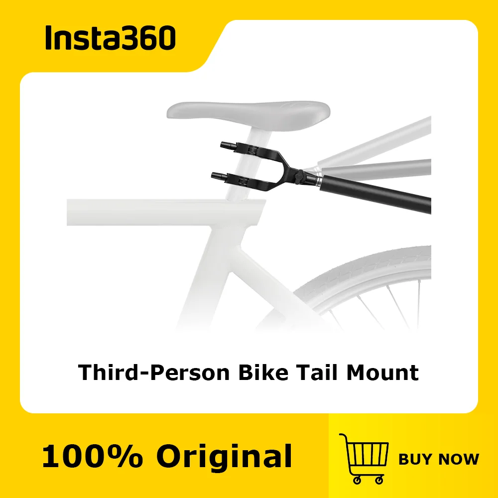 Official & Original Insta360 Third-Person Bike Tail Mount,Set up in seconds. Get a third-person angle with your Insta360 camera.