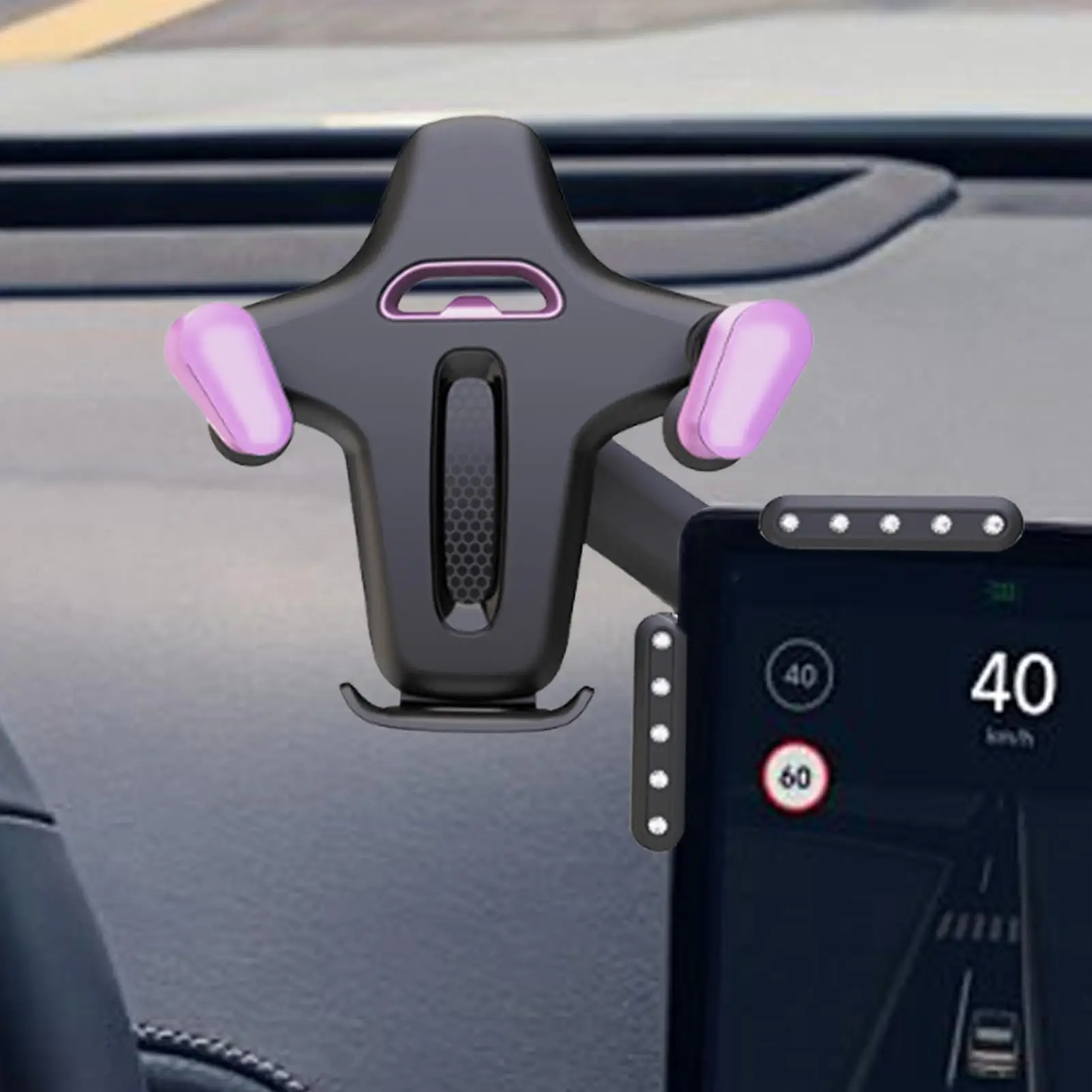 

Car Phone Mount Non-Slip Adjustable Bracket Vehicle Screen Phone Mount Clip For Truck Vehicle Auto Pickups Scooter Dashboard SUV