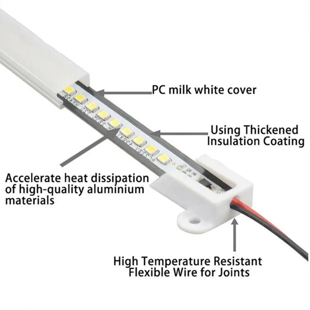New 30/40cm LED Rigid Light Strip High Brightness Energy Saving LED Tubes 72 LEDs LED Clip-on Light Strips