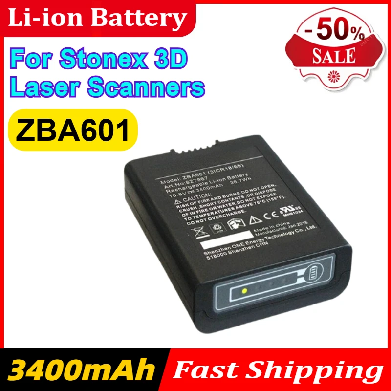 

ZBA601 (3ICR18/65) Lithium Battery 10.8V Is Suitable for Stonex 3D Laser Scanners