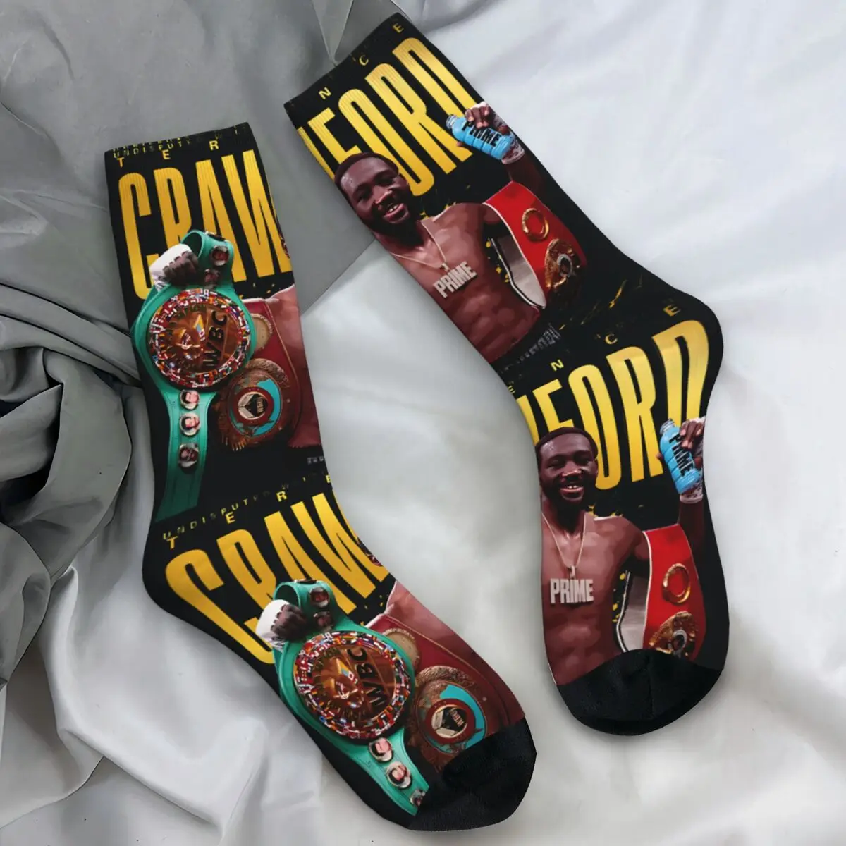 Terence Crawford Boxing Champ American Boxer Socks Stockings Spring Anti Skid Couple Socks Medium Soft Running Sports Socks
