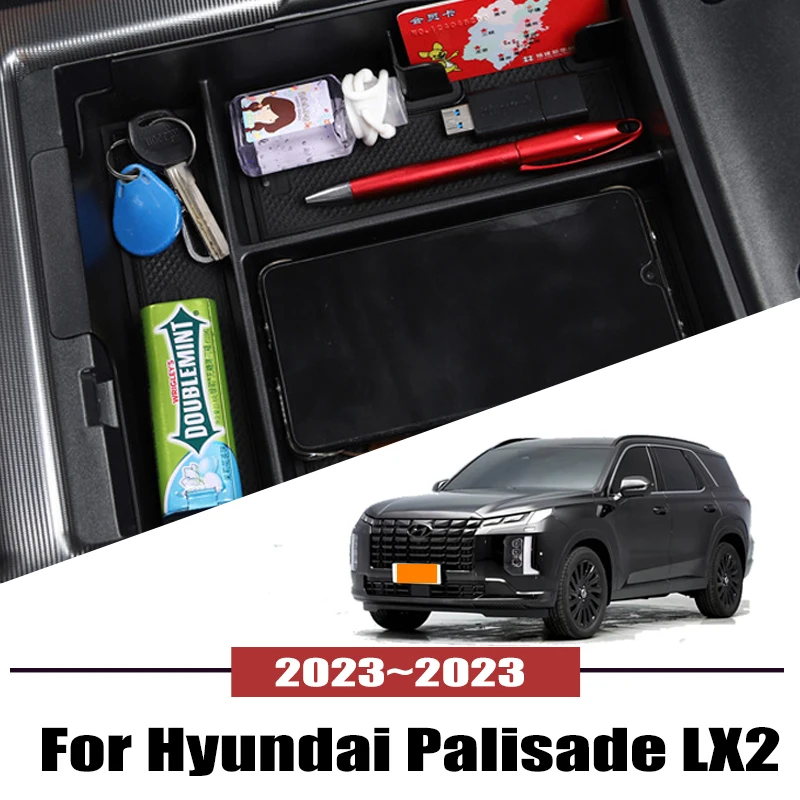 

For Hyundai Palisade LX2 2020~2023 2022 Car Central Armrest Storage Box Holder Console Organizer Auto interior Accessories Tools