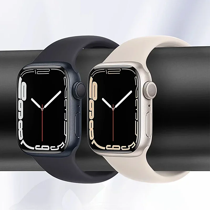 حزام سيليكون أصلي للساعة ، 44 ، 40 تفاحة ، 45 ، 41 ، سوار ، iWatch Series 8 ، 7 ، SE ، 3 ، 4 ، 5 ، 6 ، 9 ، الترا 2 ، 49