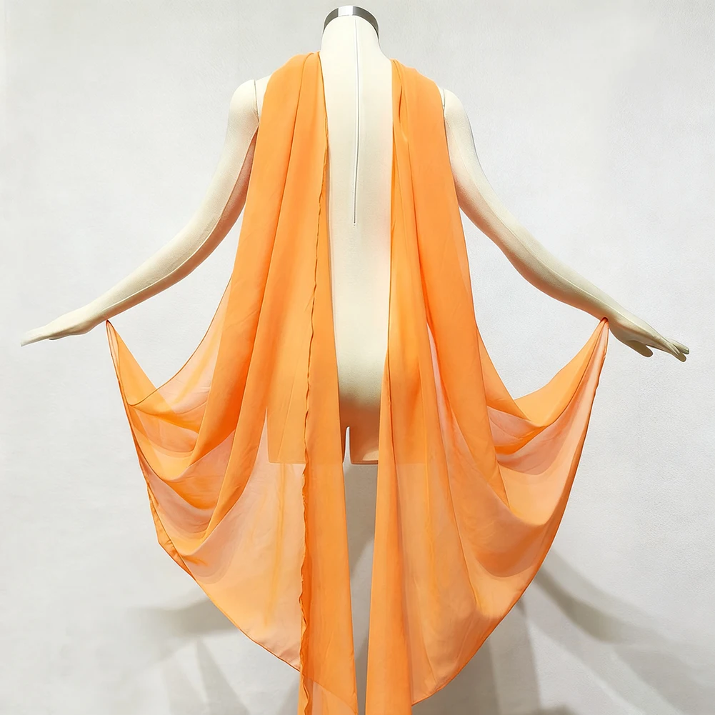 Chiffon Ballroom Accessories Samba Orange Elegant Dance New Hand Floating Green Stage Clothing Accessories Special for Dance