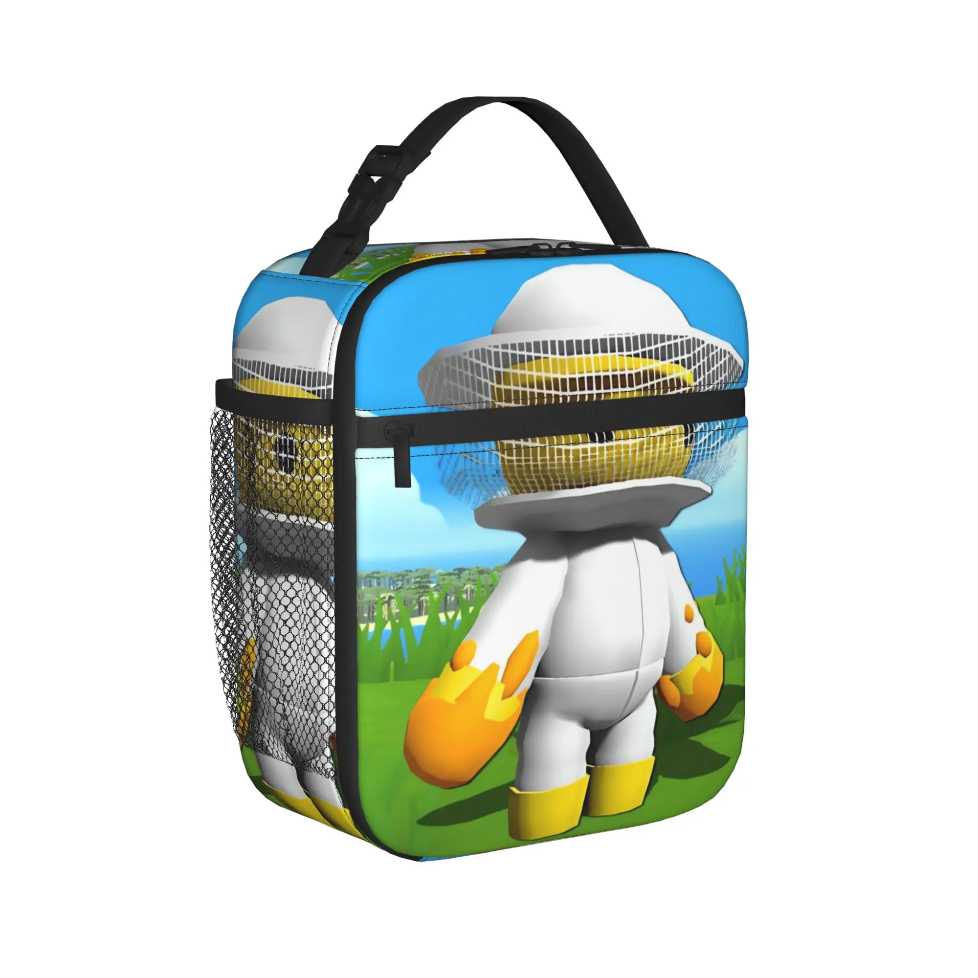 Wobblys Life Gaming Funny Lunch Bag  Kawaii Lunch Box For Unisex School Portable Insulated Cooler Bag Waterproof Tote Handbags