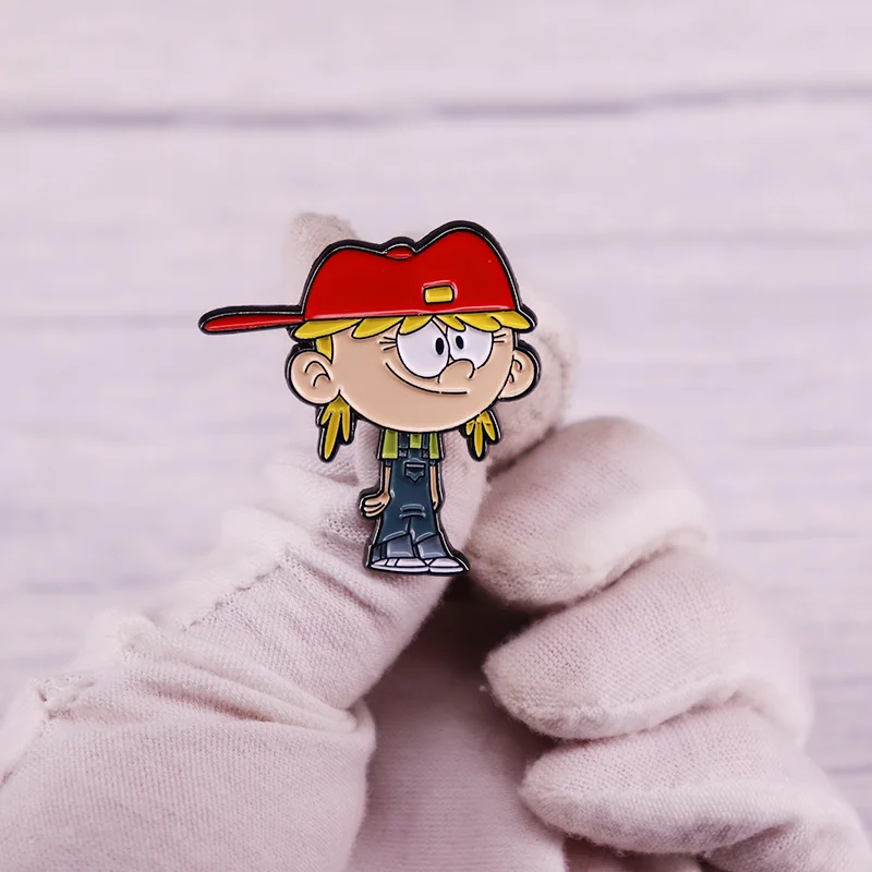 الكرتون لانا بصوت عال البيت المينا دبوس الكرتون فتاة بروش شارة لحقيبة الظهر موضة مجوهرات هدية #4