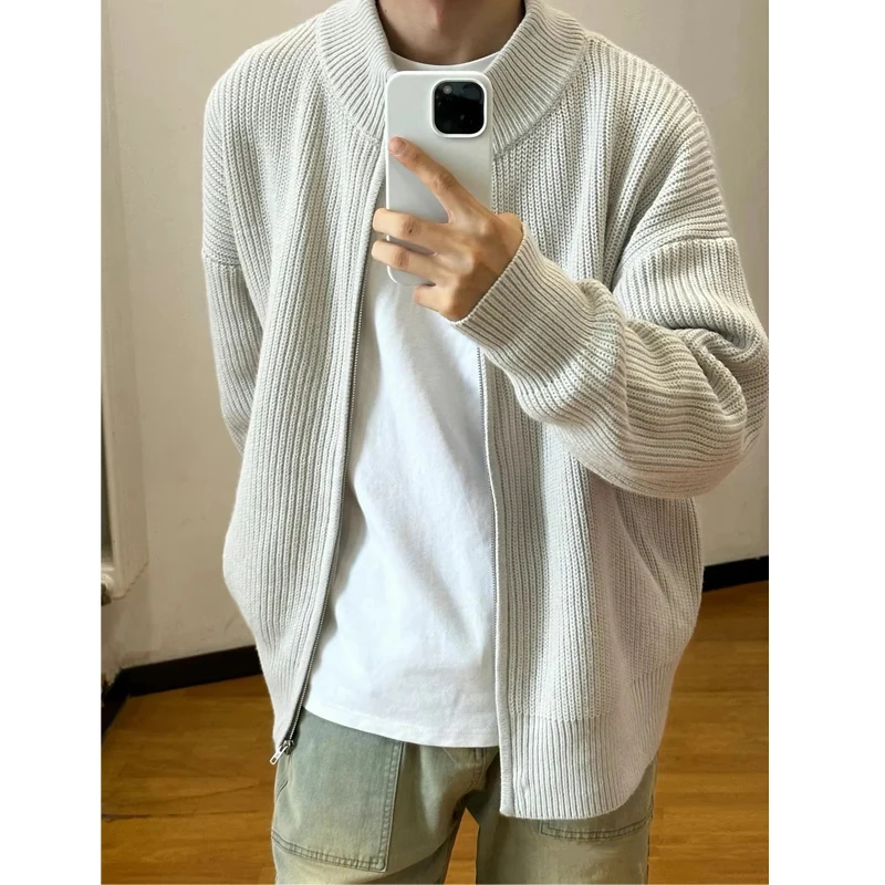 

Men's Zip Up Cardigan Knit Jacket Long Sleeve Sweater Casual Streetwear Lightweight Outwear Top for Daily Wear S-XXXL