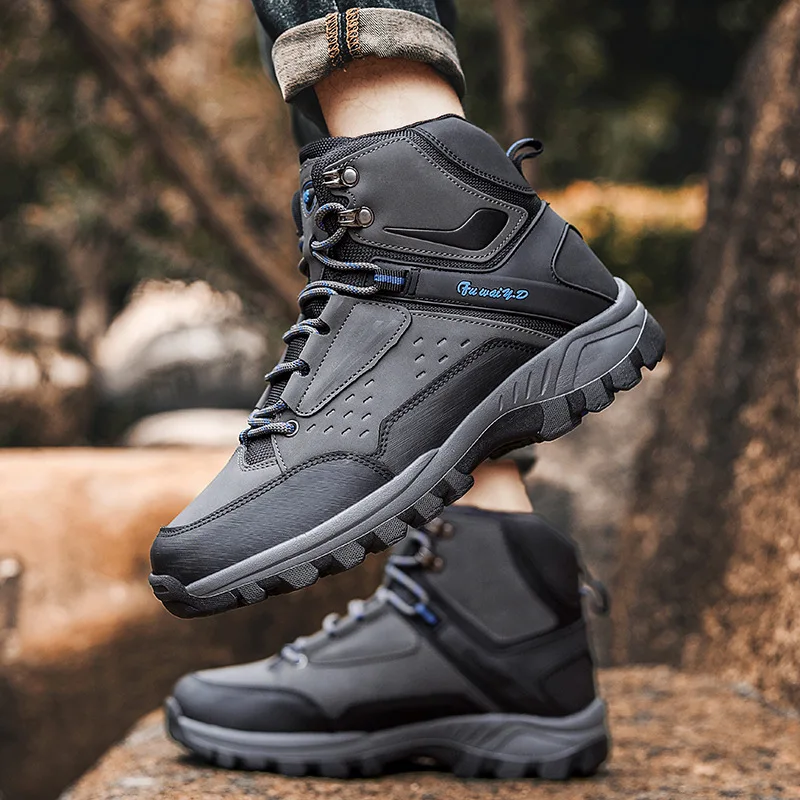 XIANGGUAN 2025 جديد حذاء للسير مسافات طويلة الرجال الرياضة التكتيكية أحذية الرجال مقاومة للاهتراء التخييم أحذية رياضية الرجال مقاوم للماء أحذية مشي الرجال