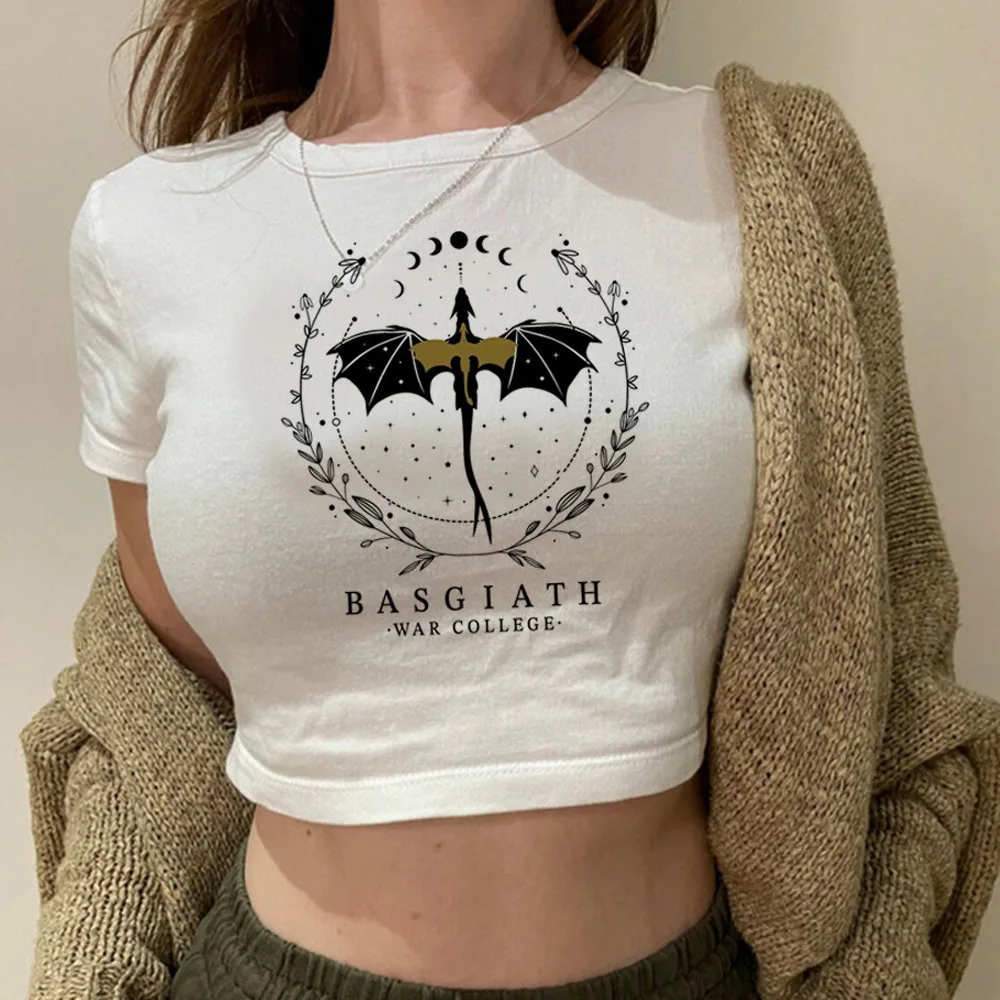Fourth Wing cropped top teen party emo clearance sales korean fashion alternative  t shirt dollette gyaru grunge y2k party