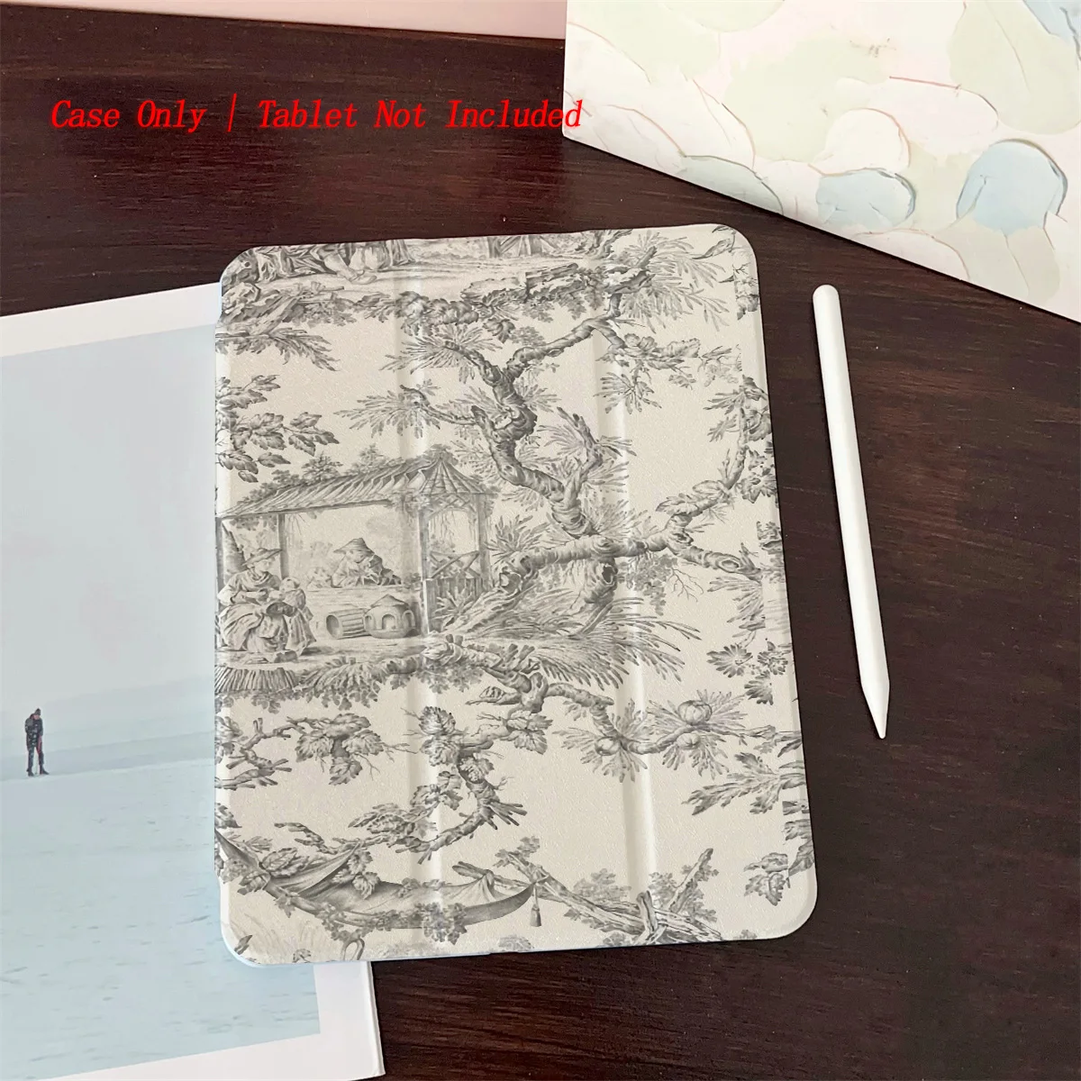 

Elegant Sketch Forest Hut Pattern iPad Case for Mini 7 6 7.9 Pro 11 2nd Gen Air 5 10.9 Anti-Yellowing Shockproof Cover