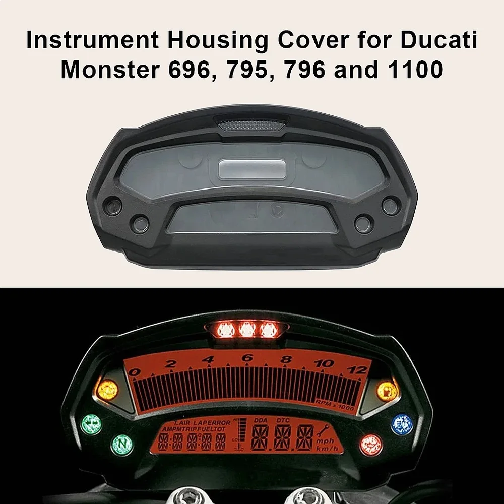 Speedometer Case For Ducati Monster 696 795 796 1100 Instrument Cluster Cover Protector