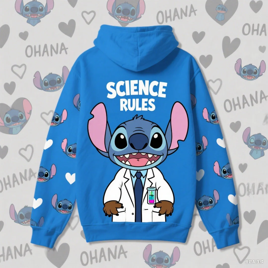 Sudadera con capucha gráfica de Stitch de Disney con estampado 3d, moda de otoño, sudaderas de ocio Y2k, sudaderas con capucha para niños, sudaderas con capucha para hombres y mujeres