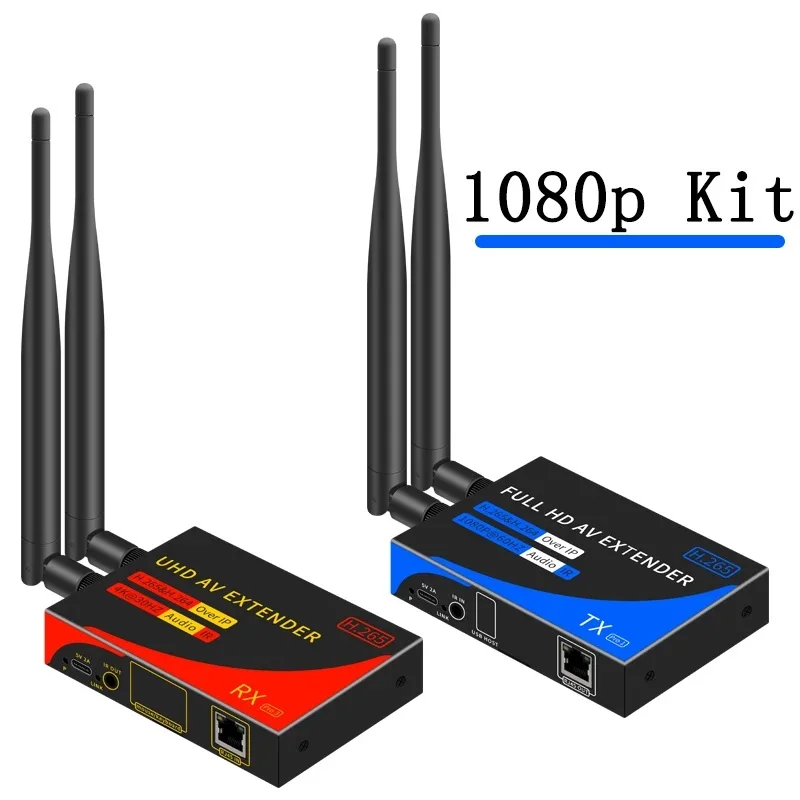 1080P 4K HDMI Wireless Transmission Audio Video Transmitter and Receiver 200M HDMI Extender W/ RJ45 VGA Port for Camera PC To TV