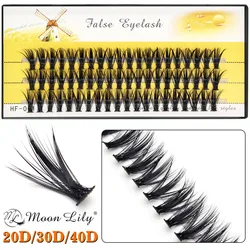 New Collection Fluffy 40D Eyelash Extension Mega Thick Natural Long Volume Effect Faux Makeup Lahses Bunche Individual Cilias