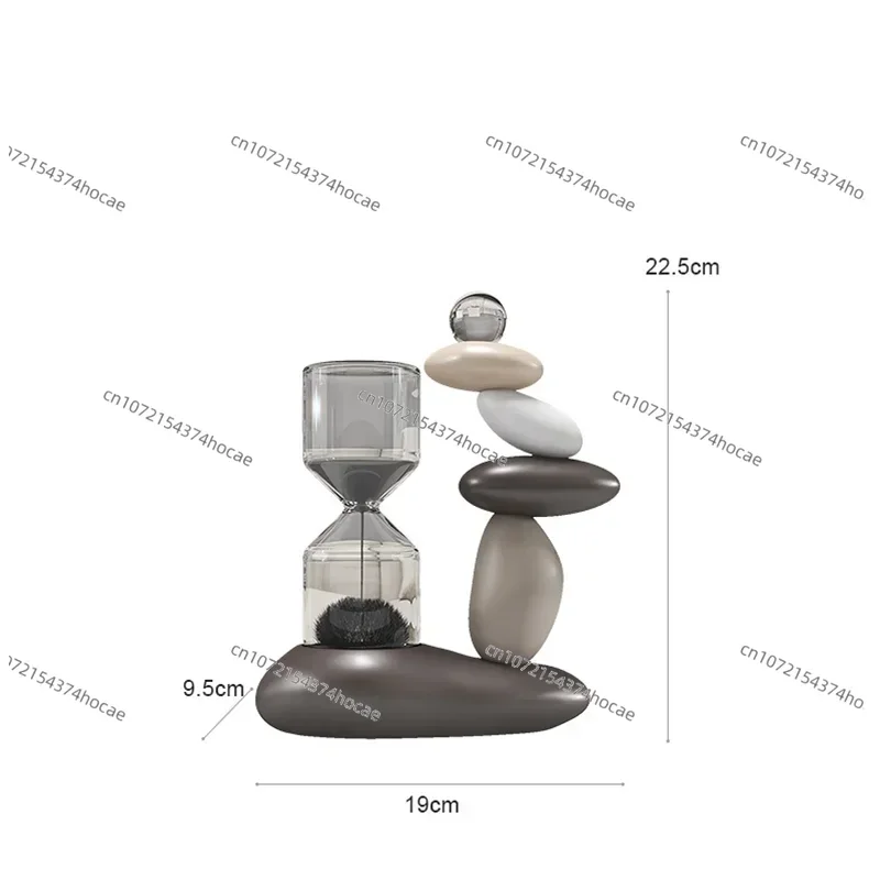 Timeless Magnetic Hourglass Ornament, Modern Art Stacked Stone Carving, Resin, Living Room, Wine Cabinet, Home Decoration