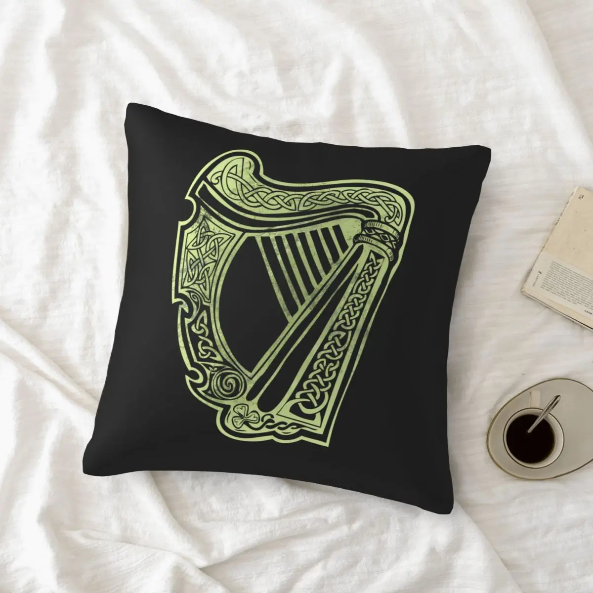 

Celtic Harp Pillowcase Printed Cushion Cover Sofa Waist Pillow Pillow Cover