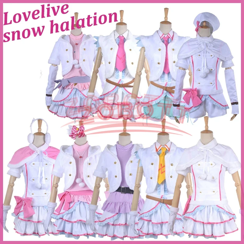 

Anime Lovelive Love Live μ'S Snow Halation Kotori Minami Nico Yazawa Rin Hoshizora Cosplay Costume Winter Lolita Dress Suit