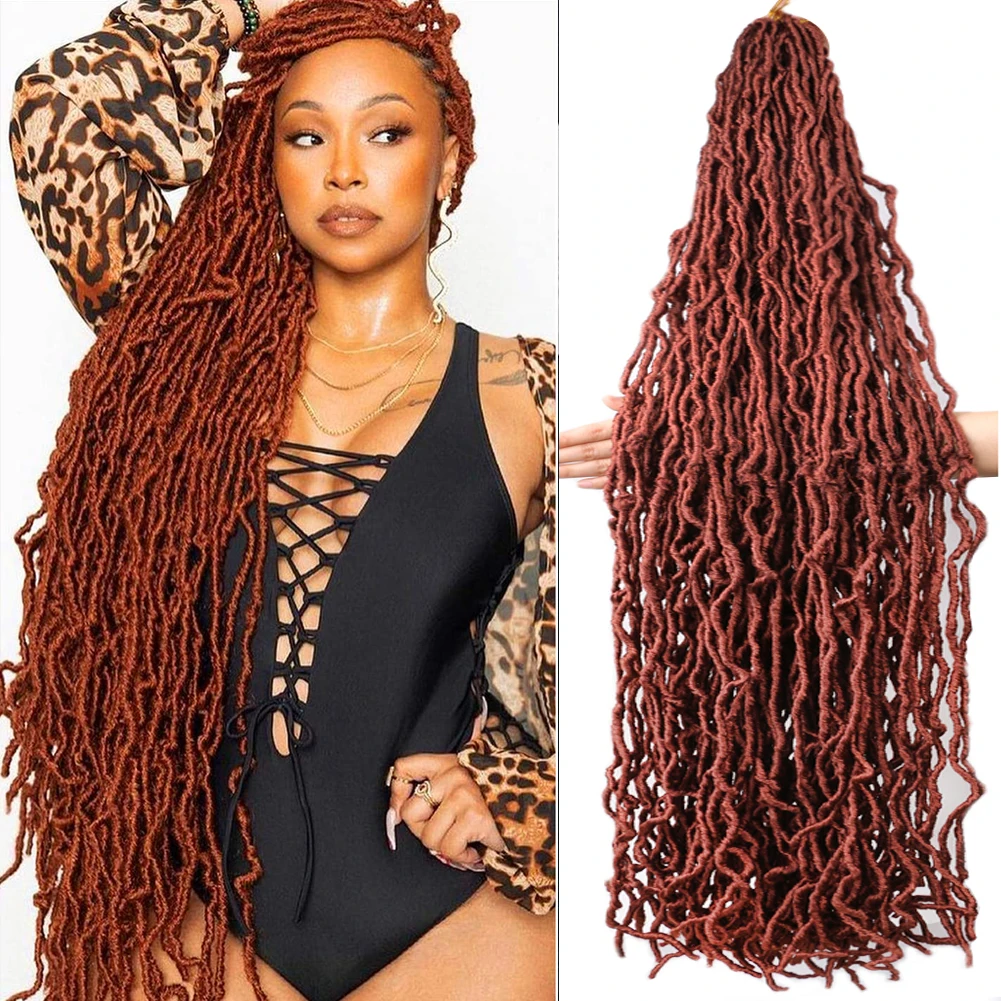 

18 24 36 дюймов искусственные замки вязаные Косы Новые мягкие локоны для волос вязаные крючком косы искусственные волосы