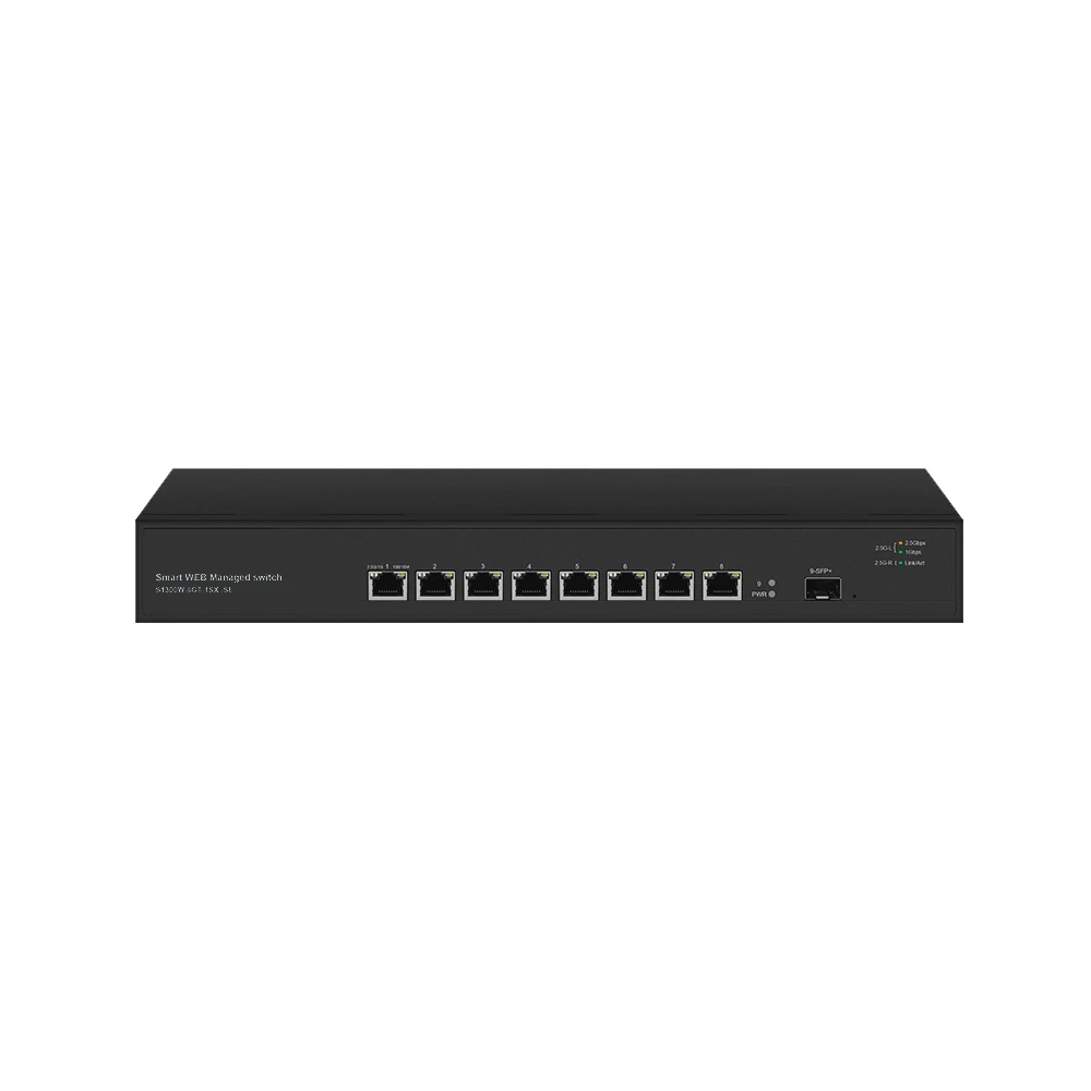 10Gbe SFP+ uplink 8 Ports 2.5Gbe 8023bt 90w POE Switch Web managed multi-gigabit Switch