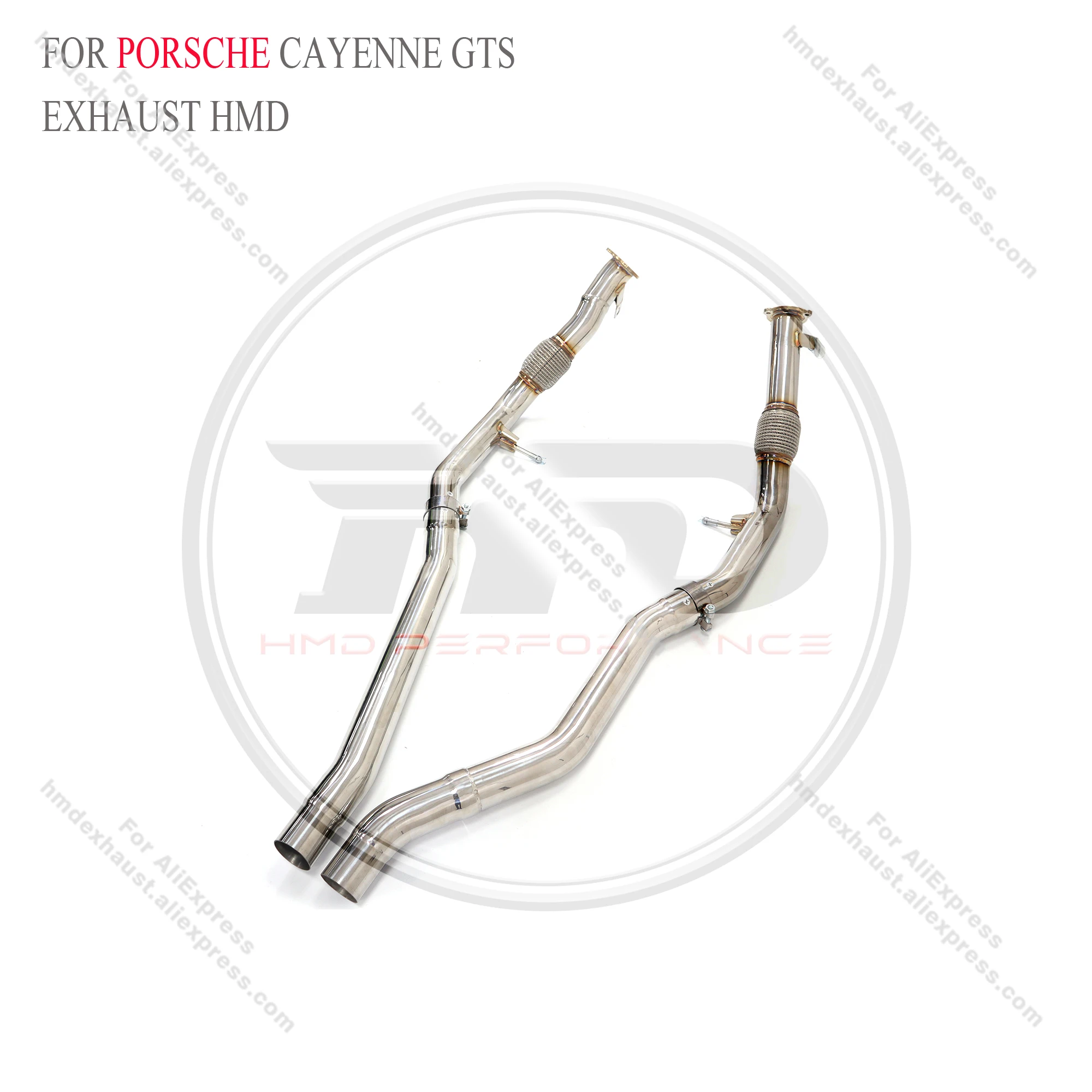 

HMD Stainless steel Exhaust System Sport Catback for Porsche Cayenne GTS Upgrade Turbo S Middle Pipe