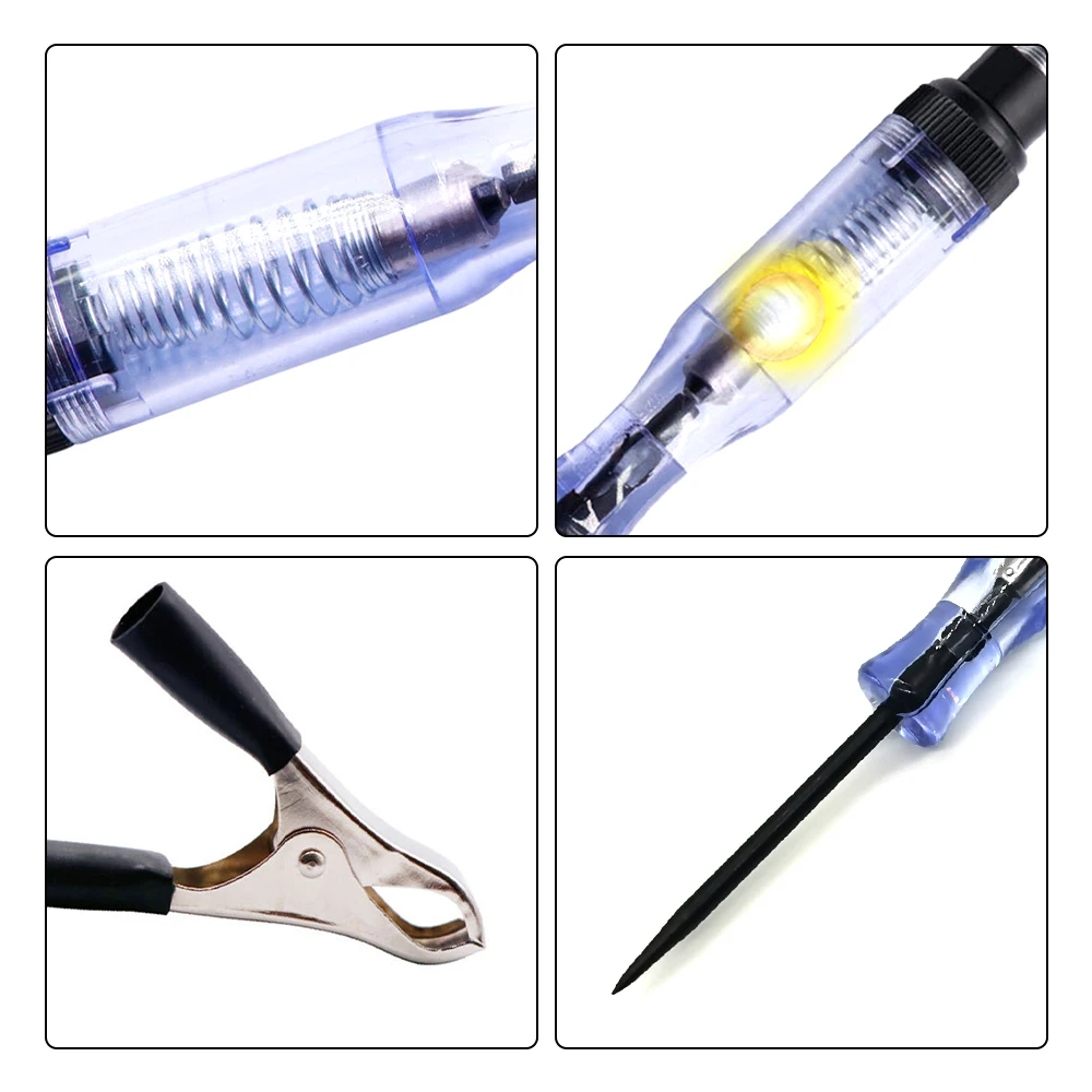 6V 12V 24V DC Car Truck Voltage Circuit Tester Car Test VoltMet Long Probe Pen Light Bulb Automobile Maintenance Tools